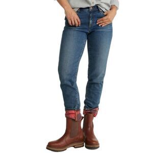 LL Bean Jeans Favorite‎ Fit Flannel Lined Straight Leg High Rise Cabincore 20